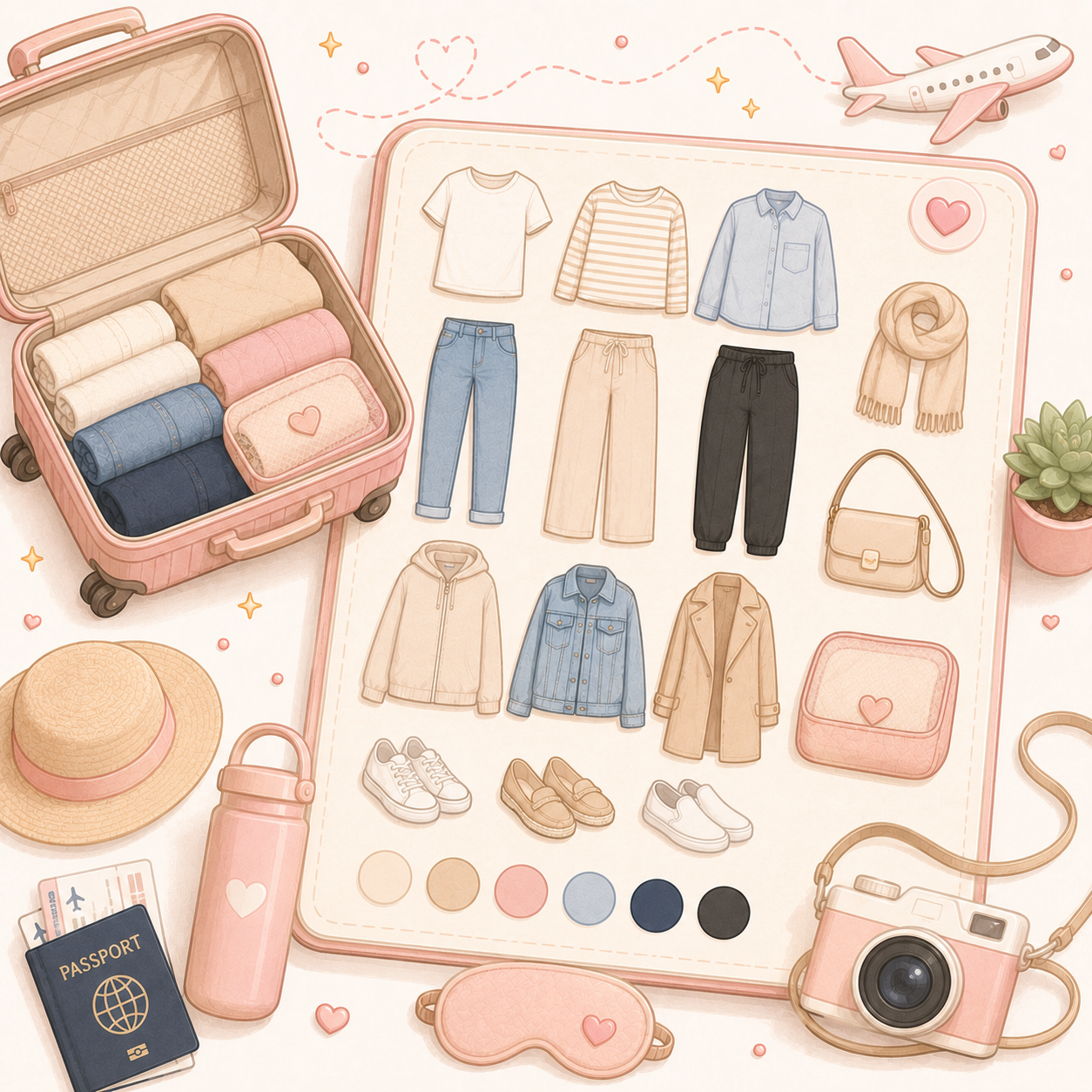 Travel Capsule Wardrobe Pack