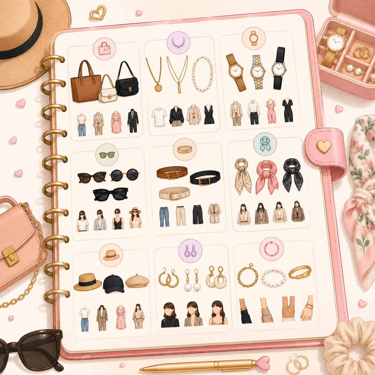 Accessories Styling Cheat Sheets